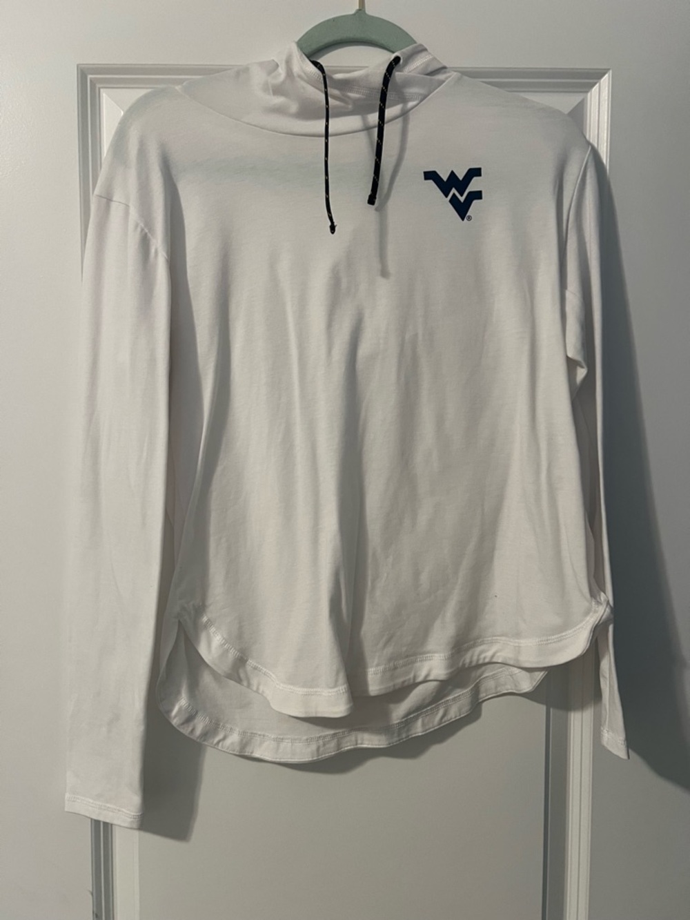 Columbia PFG WVU Mountaineers lightweight Omni-Shade Sun Hoodie - White - Small